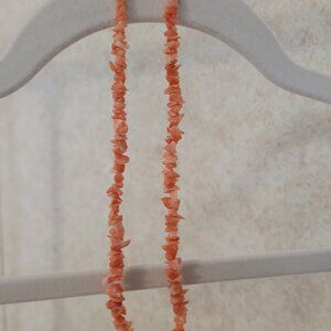 Coral Necklace Orange Choker Vintage